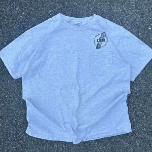 Grey and blue vintage 2009 Tidewater Marine Corps graphic tee